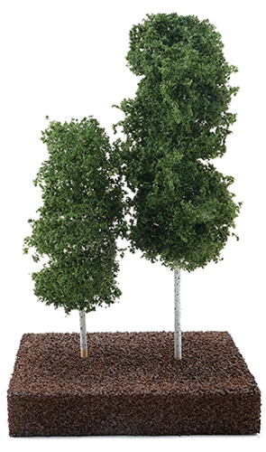 Dollhouse miniature GREEN ASPEN GROVE ON SPIKE 6"/9"